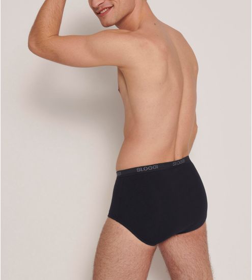 Slip Sloggi pour homme : Maxi Basic NOIR 04
