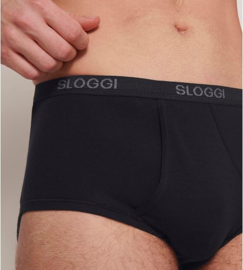 Slip Sloggi pour homme : Maxi Basic NOIR 04
