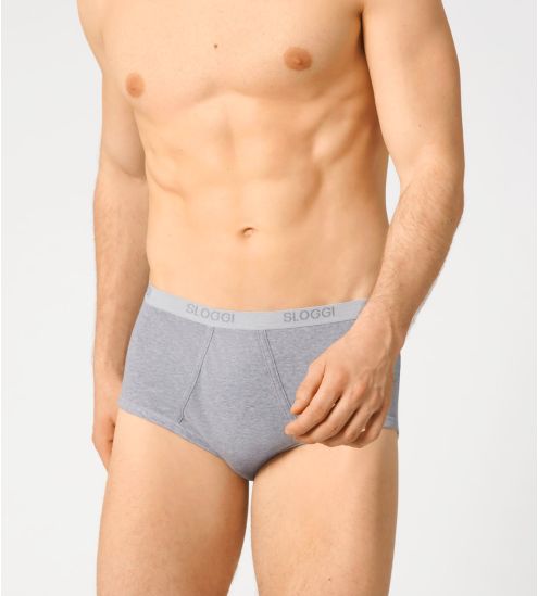 Slip Sloggi pour homme : Maxi Basic GRIS 34