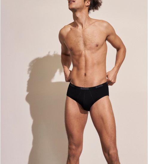 Slip Sloggi pour homme : Midi Basic NOIR