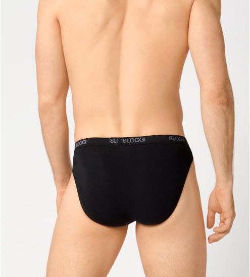 Slip Sloggi pour homme : mini Basic NOIR