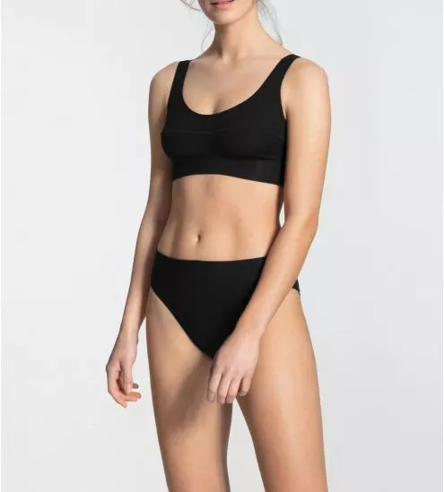 Slip brésilien en coton ELASTIC NOIR 992