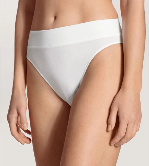 Slip brésilien Elastic en coton BLANC 001
