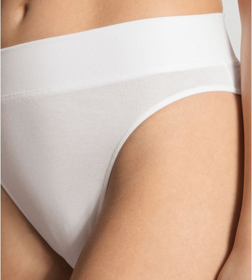 Slip brésilien Elastic en coton BLANC 001