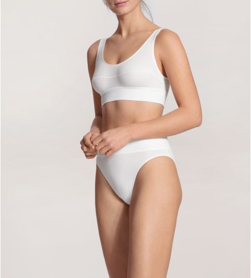Slip brésilien Elastic en coton BLANC 001