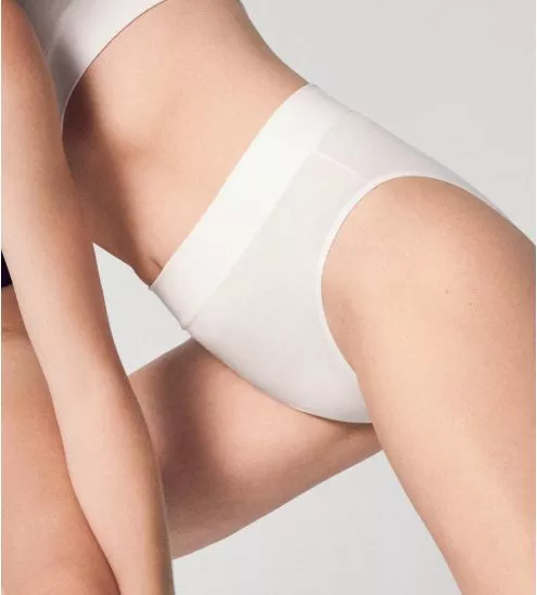 Slip brésilien en coton ELASTIC BLANC 001
