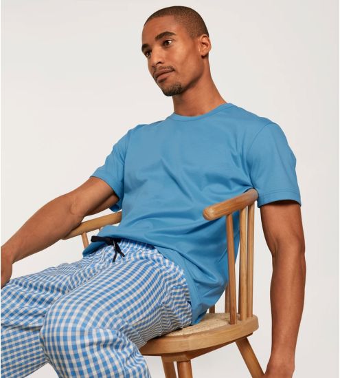 TSHIRT H COL U 474 Azurit Blue BLEU