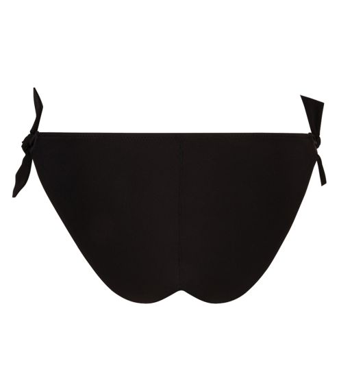 Bas de maillot de bain tanga à lacets LA MUSE DENTELLE Noir