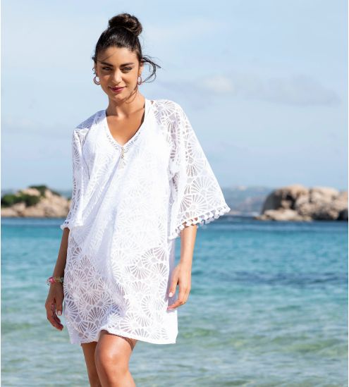 LA MUSE DENTELLE TUNIQUE 0001 blanc BLANC