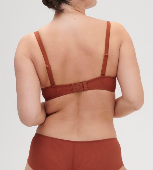 Soutien-gorge décolleté plongeant SINGULIERE Terre de Sienne