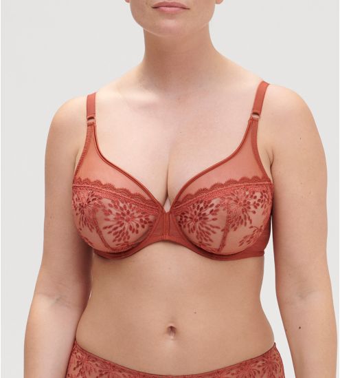 Soutien-gorge décolleté plongeant SINGULIERE Terre de Sienne