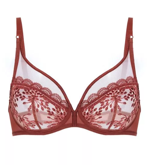 Soutien-gorge décolleté plongeant SINGULIERE Terre de Sienne