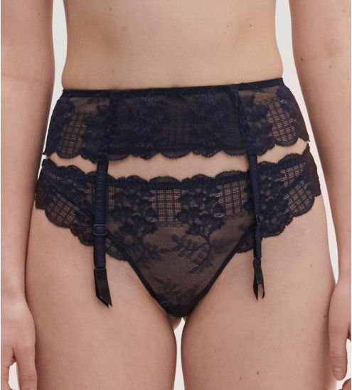 Porte-jarretelles en dentelle Rêve Bleu cosmique