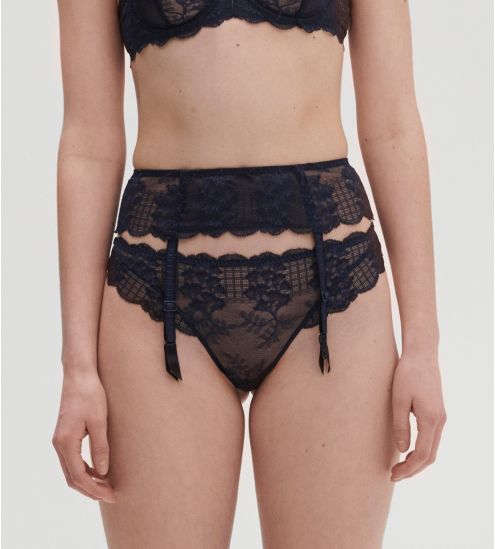 Porte-jarretelles en dentelle Rêve Bleu cosmique