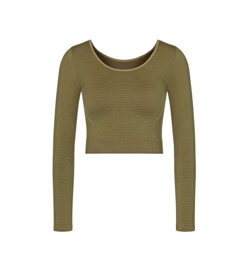 SLOGGI EVER INFUSED CBD CROP TOP ML 7309 Martini Olive