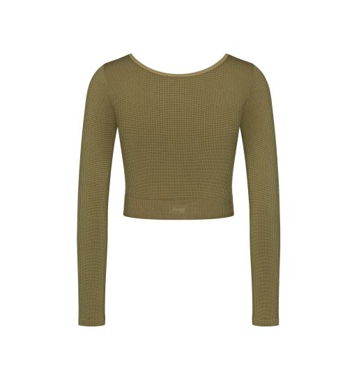 SLOGGI EVER INFUSED CBD CROP TOP ML 7309 Martini Olive