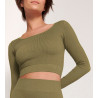 SLOGGI EVER INFUSED CBD CROP TOP ML 7309 Martini Olive