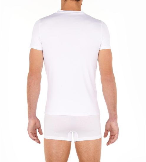 TENCEL SOFT TEE SHIRT V NECK BLANC 003 BLANC