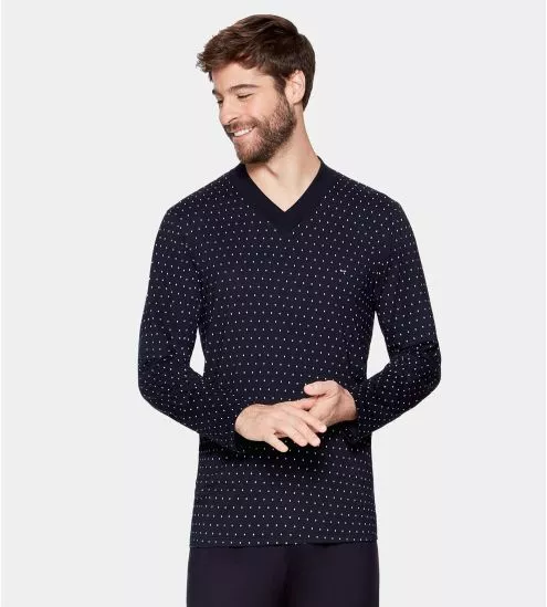 Pyjama en coton pour homme Marine