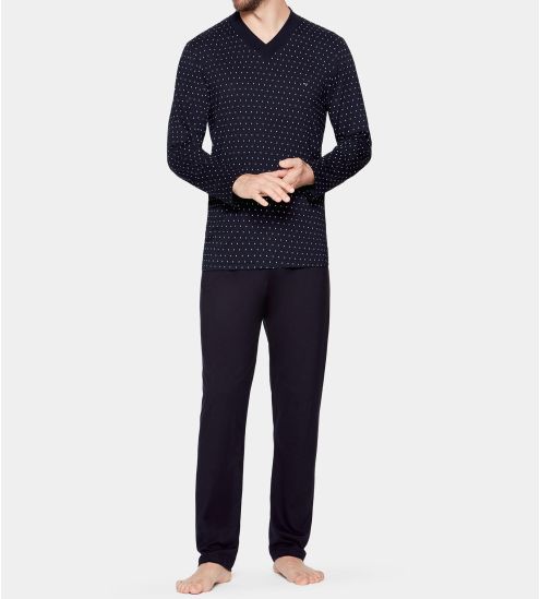 Pyjama en coton pour homme Marine