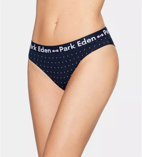 Tanga à pois pour femme Marine
