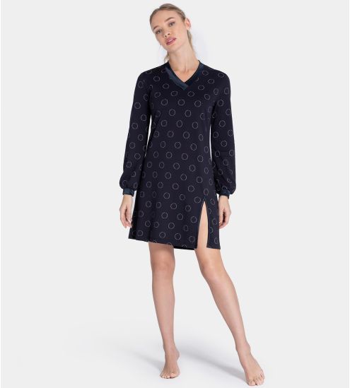 Chemise De Nuit Manches Longues Massana - Couleur Grise, Tailles M/L/XL, Neuf Avec étiquettes