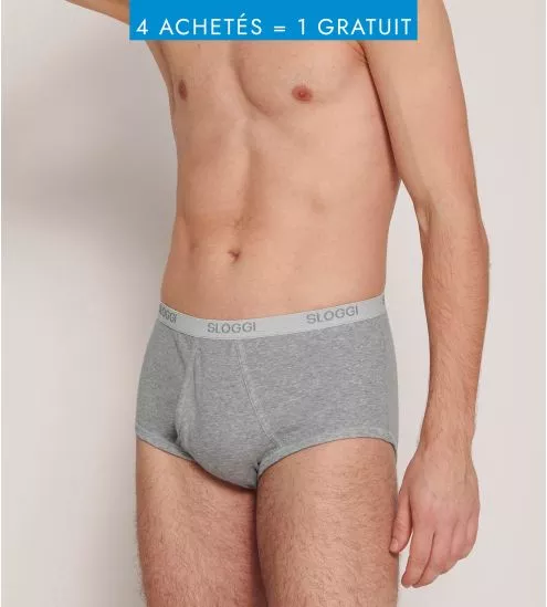 Slip Sloggi men Basic Maxi gris