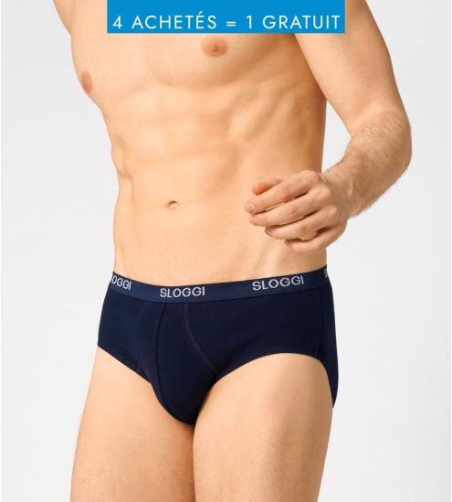 Slip Sloggi pour homme : Midi Basic MARINE 80