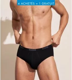 Slip Sloggi men Basic Midi NOIR