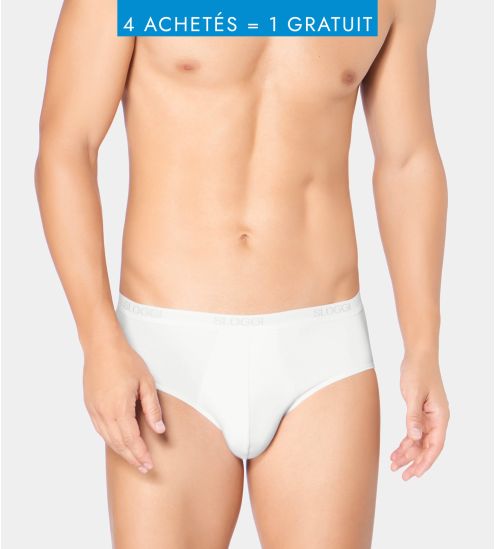 Slip Sloggi pour homme : Midi Basic BLANC