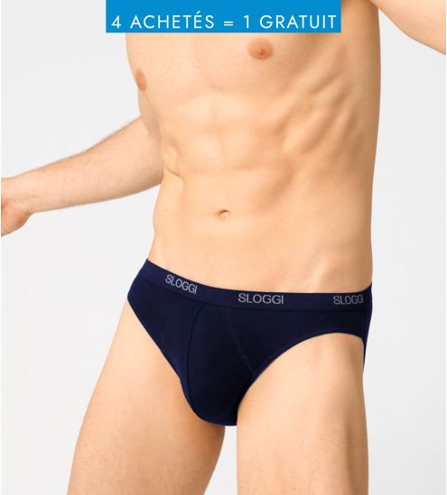 Slip Sloggi pour homme : mini Basic MARINE 80