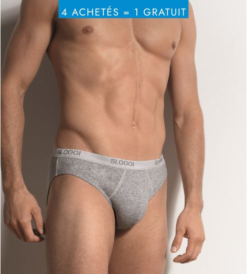 Slip Sloggi pour homme : mini Basic GRIS 34