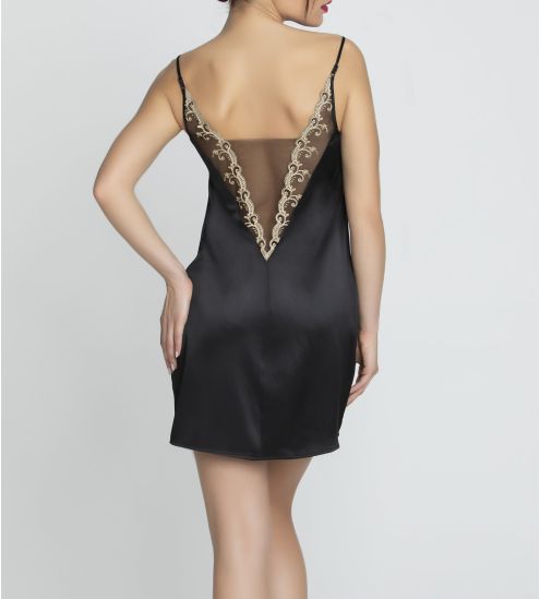Nuisette robe en soie DÉESSE EN GLAM Or Glamour