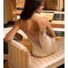 Nuisette robe en soie DÉESSE EN GLAM Déesse Nude