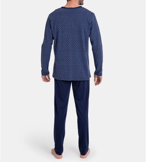 Hot pajamas blue button