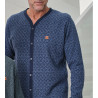 Pyjama chaud Homme Boutonné Bleu