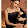 Top en laine et soie PLAISIR CARESSE noir