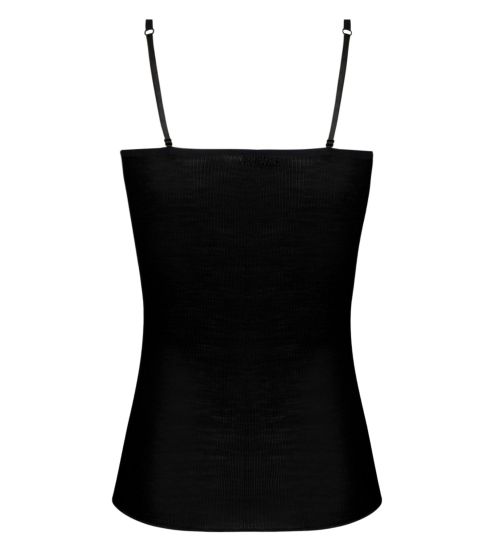 Top en laine et soie PLAISIR CARESSE noir
