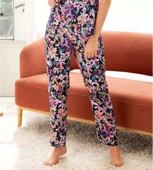 Pantalon imprimé Mille Pétales Aquarelles