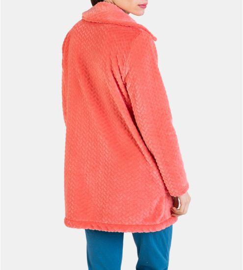 Veste d'intérieur 3/4 Femme Zippée Orange