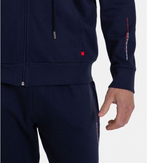 Veste de jogging à capuche Homme Bleu