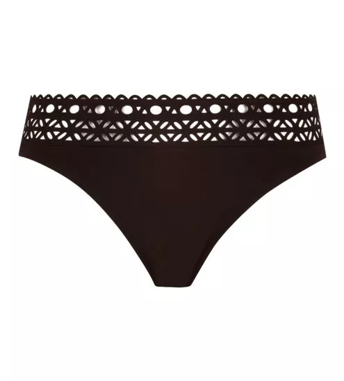Slip de bain Ajourage Couture Noir