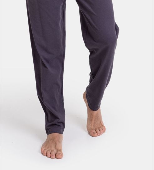 Pyjama homme en coton Col Tunisien Rouge