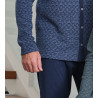 Pyjama chaud Homme Boutonné Bleu