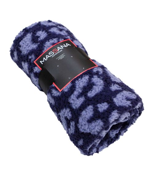 Plaid Léopard Bleu