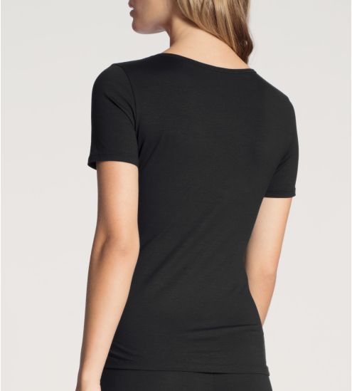 T-shirt à manches courtes Femme Natural Comfort Noir