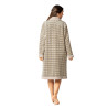 Robe de chambre boutonnée pour femme en velours Tostado