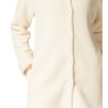 Veste en velours avec fourrure Femme Crudo Beige