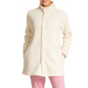 Veste en velours avec fourrure Femme Crudo Beige