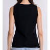 Top en Laine & Soie noir plissé